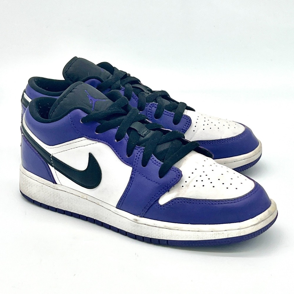 2020 Jordan 1 Low "Court Purple White" (GS) 553560-500 Youth Sz 6/Women's 7.5